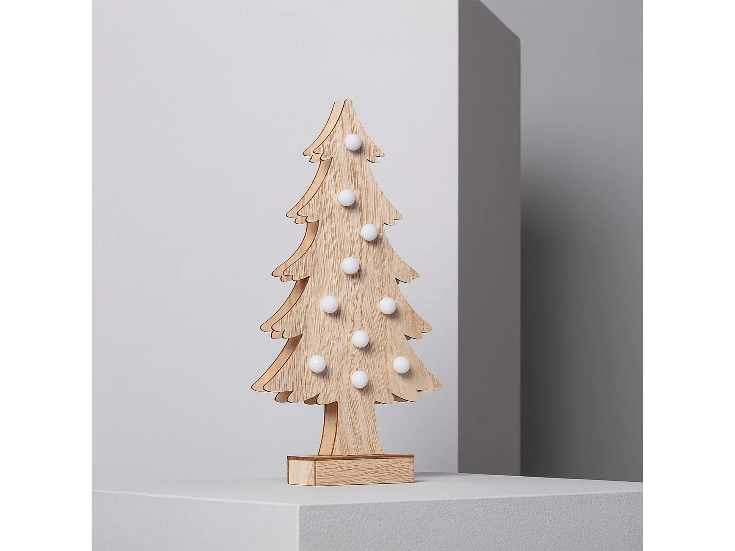 Árbol de Navidad LED Wood con Batería Natural