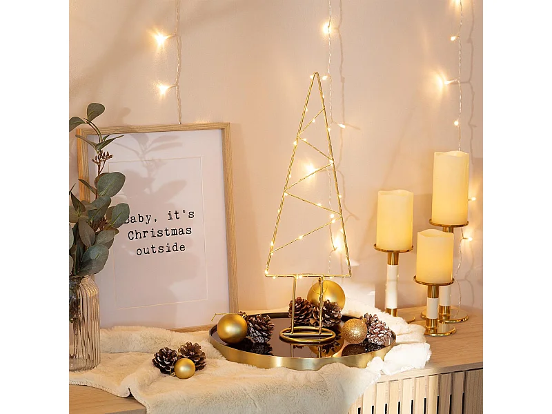Albero di Natale LED Slim Oro