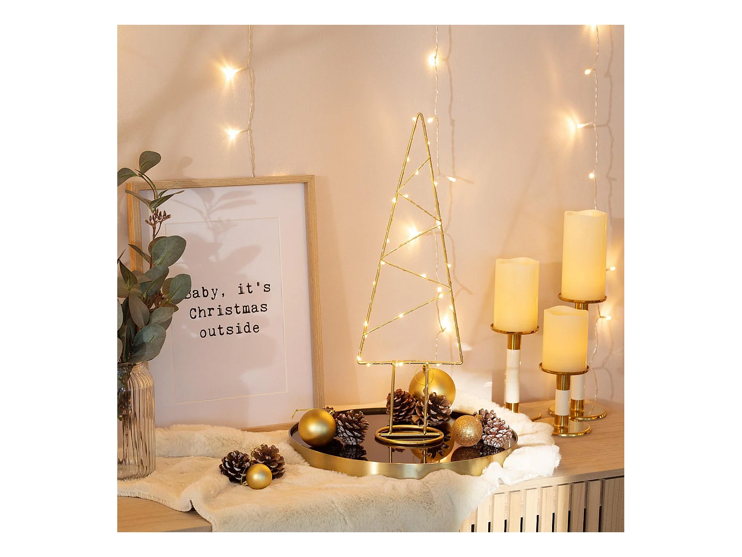 Árbol de Navidad LED Gold Dorado
