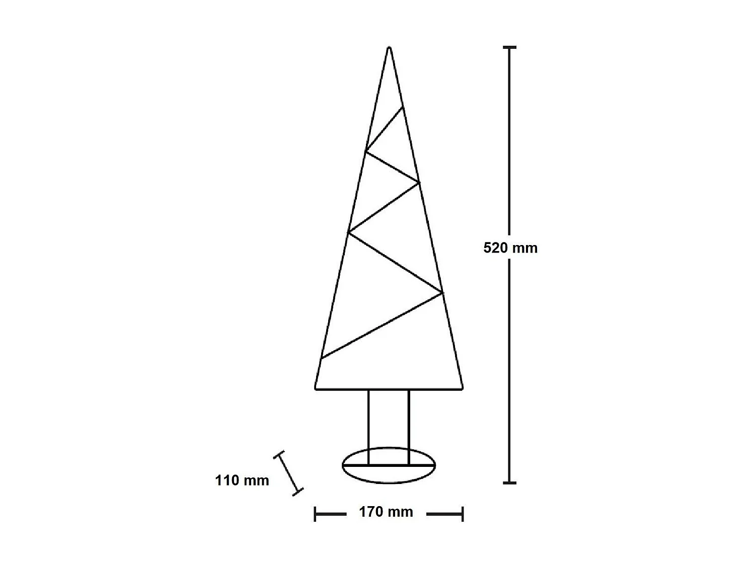 Albero di Natale LED Slim Oro
