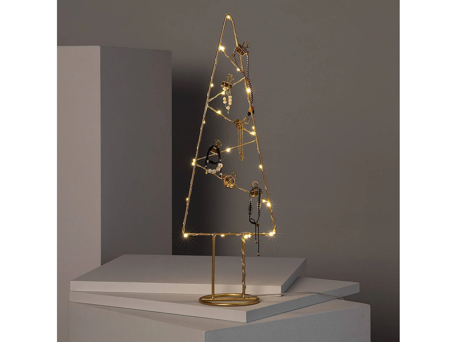 Albero di Natale LED Slim Oro