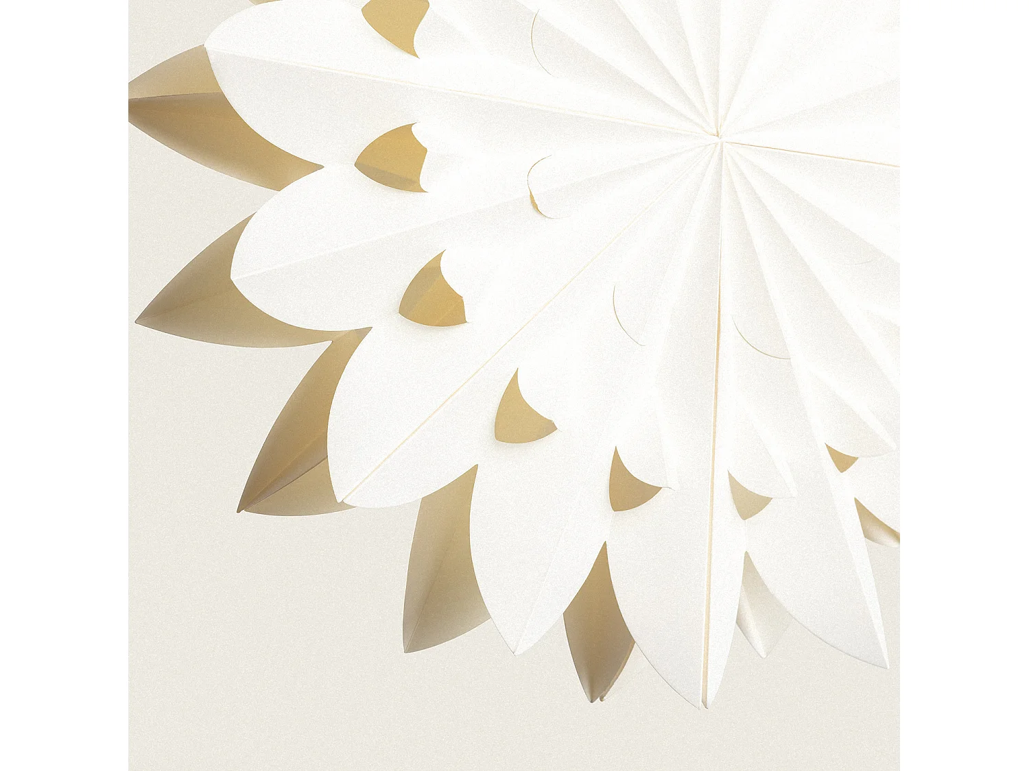 Stella di Carta LED a Pile a Cappella Bianco