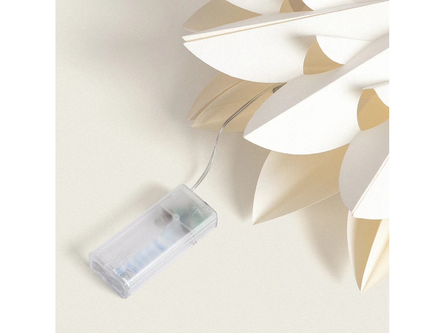 Stella di Carta LED a Pile a Cappella Bianco