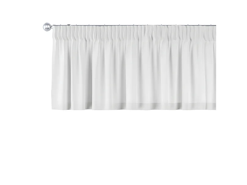 KURZGARDINE Leinen mit Kräuselband, elfenbein, 130x40 cm