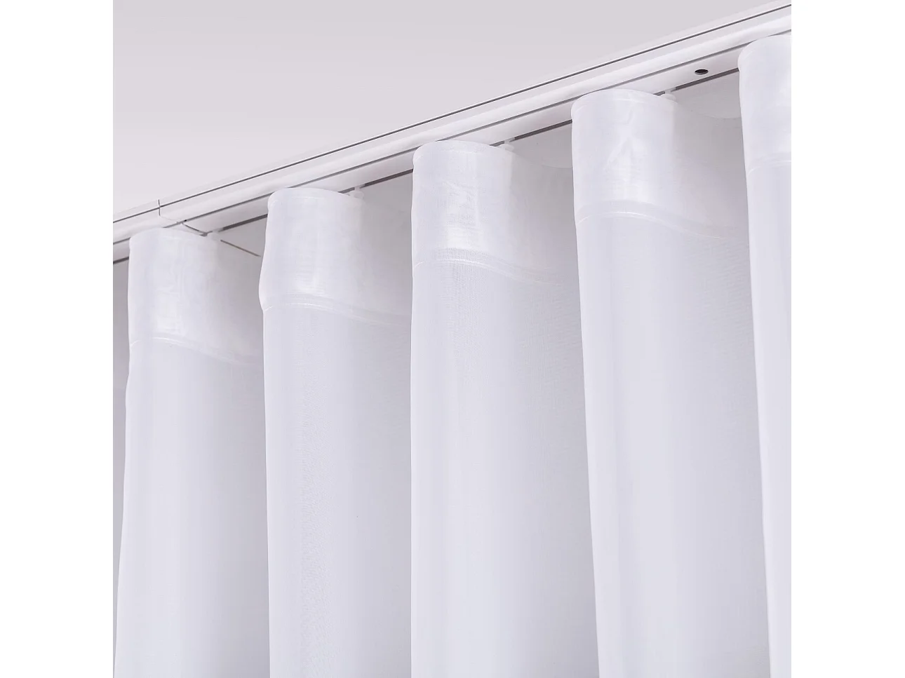 WELLENGARDINE Voile mit Bleiband, weiß, 300x265 cm