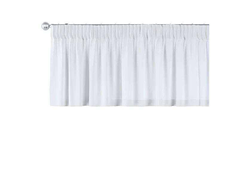 KURZGARDINE Loneta mit Kräuselband, weiß, 130x40 cm