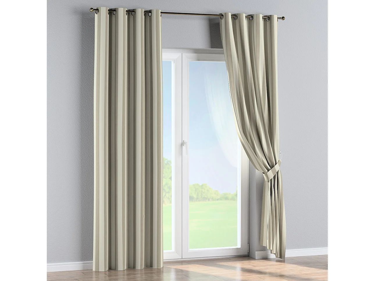 ÖSENSCHAL Quadro weiß und beige, 130x245 cm