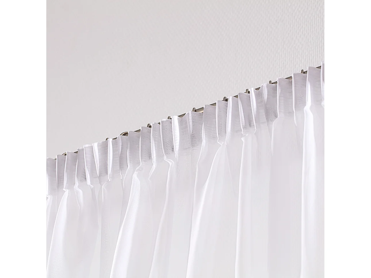 GARDINE Voile mit Kräuselband und Bleiband, weiß, 300x265 cm