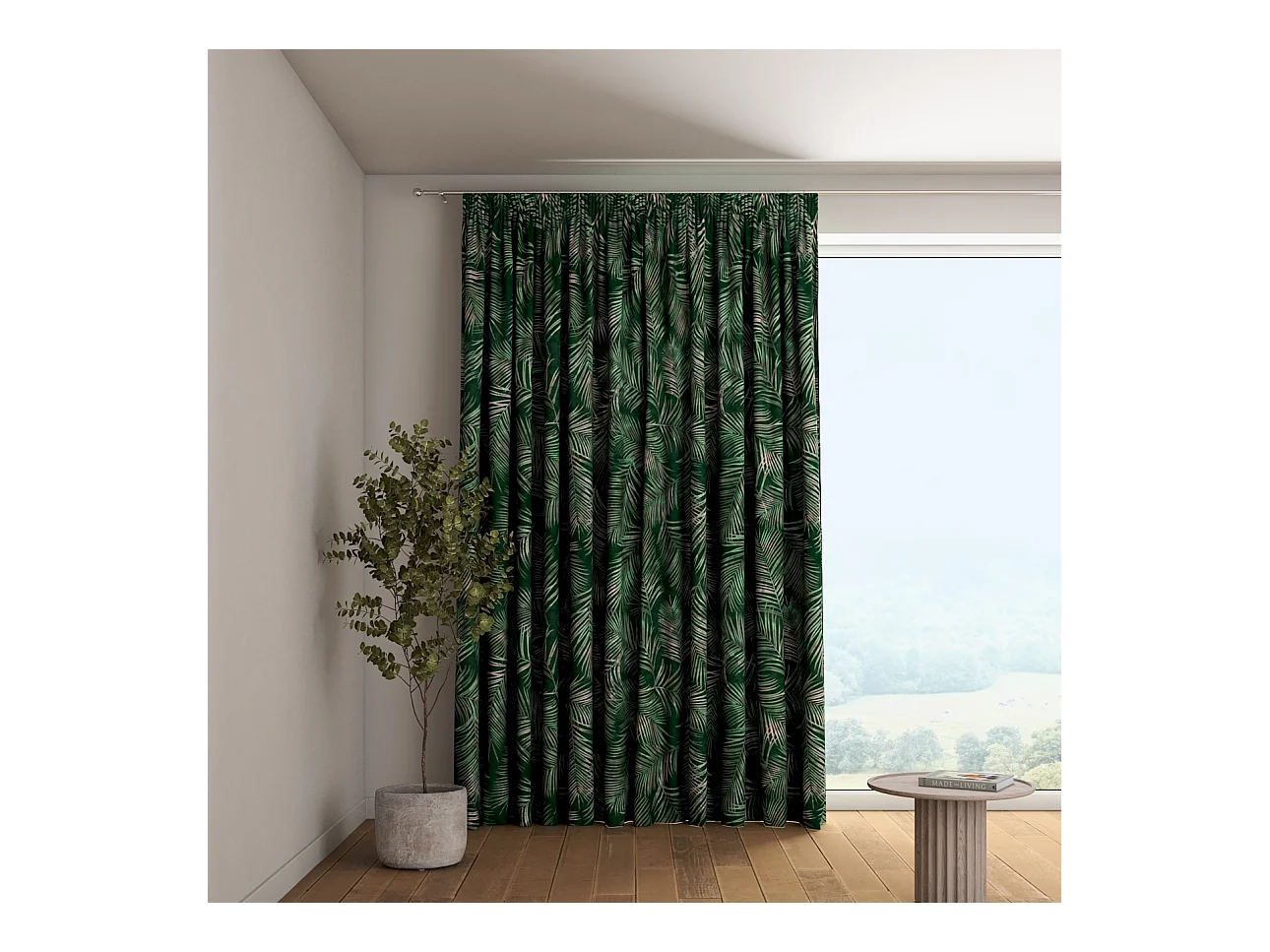 VORHANG Velvet grün, 130x245 cm