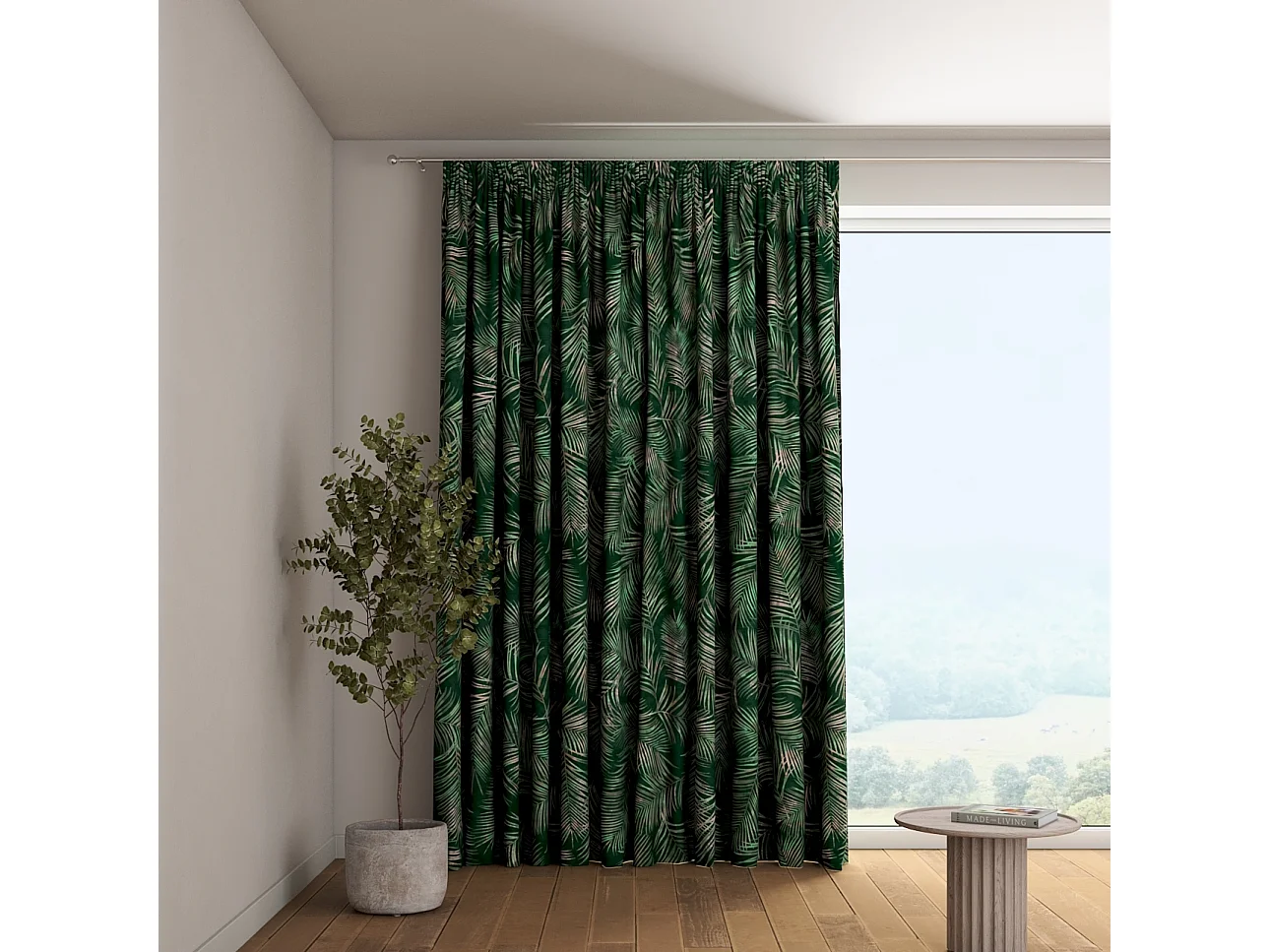 VORHANG Velvet grün, 130x245 cm