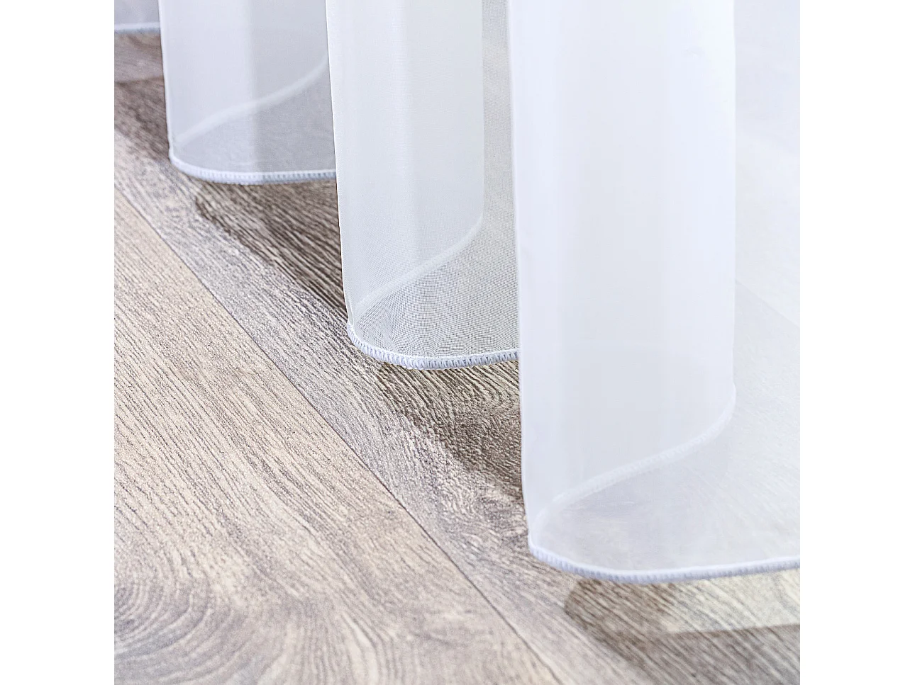 WELLENGARDINE Voile mit Bleiband, weiß, 300x245 cm