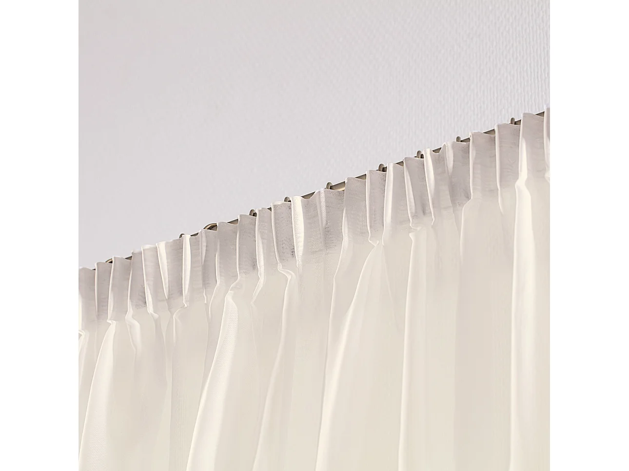 GARDINE Voile mit Kräuselband und Bleiband, ecru, 300x265 cm