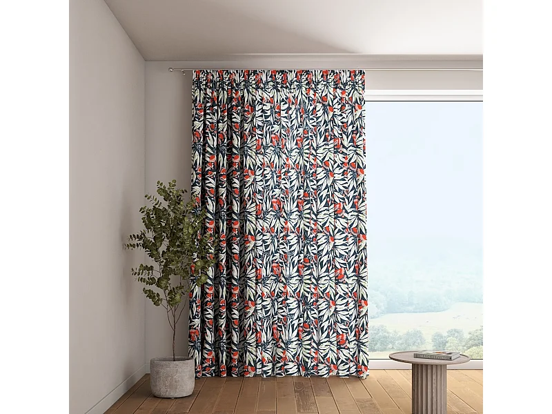 VORHANG Eden blau und weiß, 130x245 cm