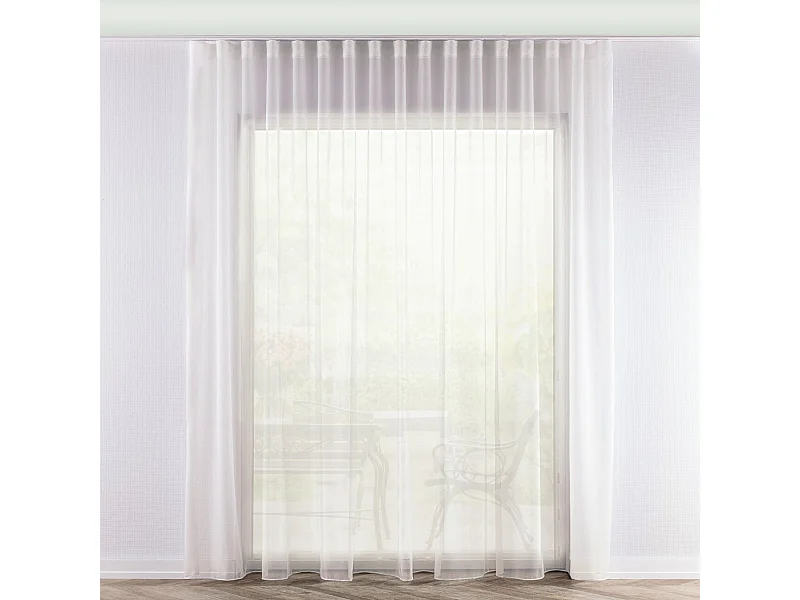 WELLENGARDINE Voile mit Bleiband, ecru, 300x265 cm