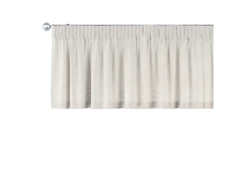 KURZGARDINE Loneta mit Kräuselband, grau und beige, 390x40 cm