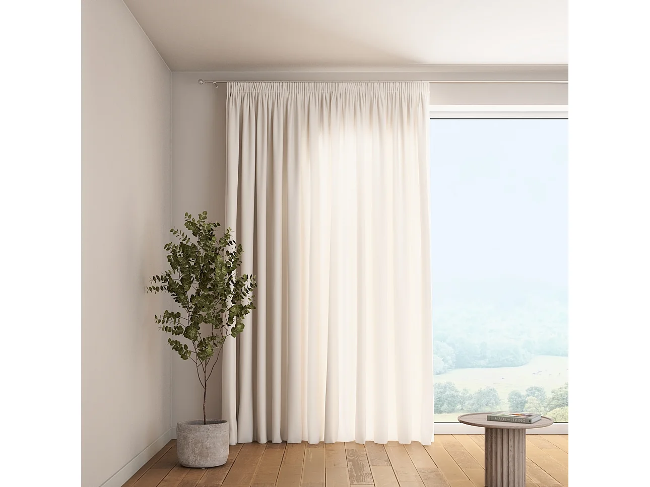 VORHANG Leinen elfenbein, 130x245 cm