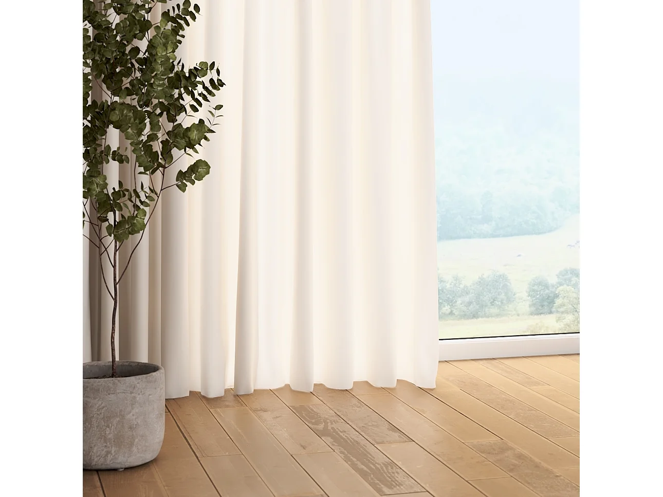 VORHANG Leinen elfenbein, 130x245 cm