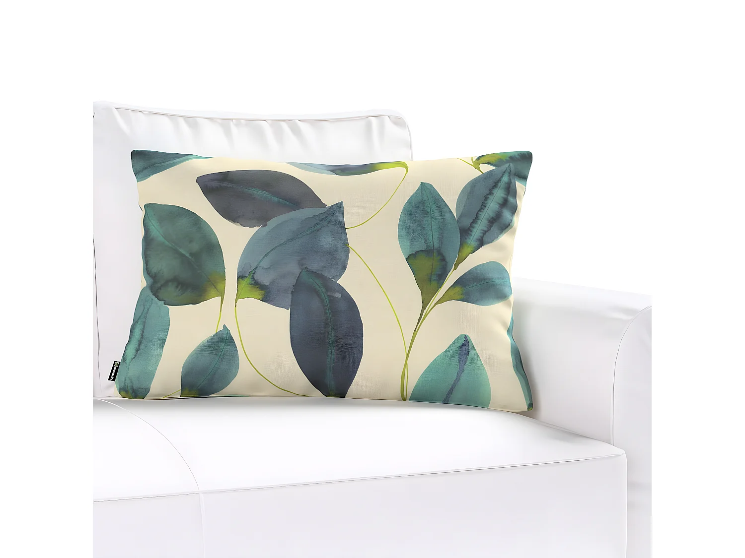 KISSENHÜLLE Abigail grün und beige, 60x40 cm