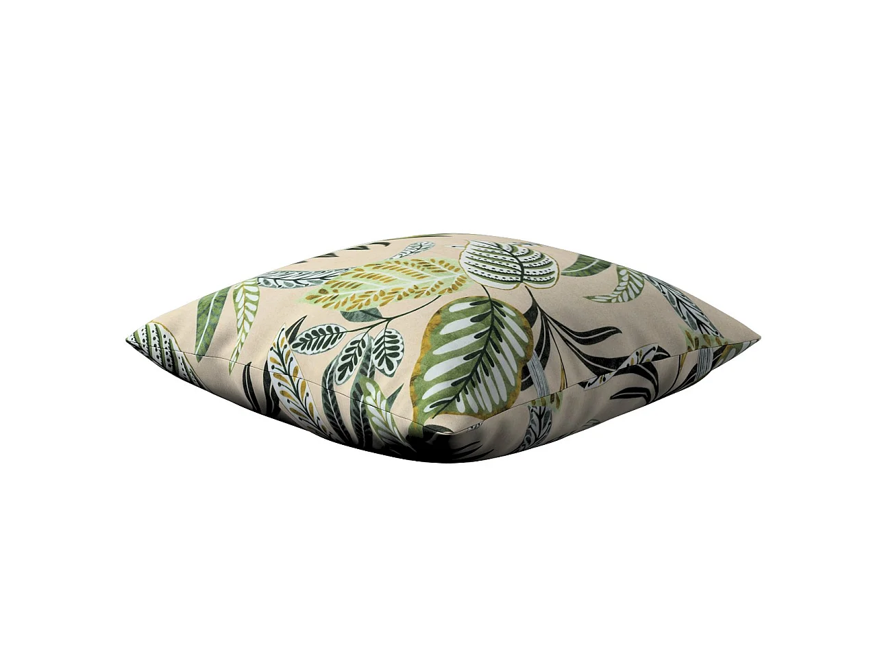 KISSENHÜLLE Tropical Island grün und beige, 43x43cm