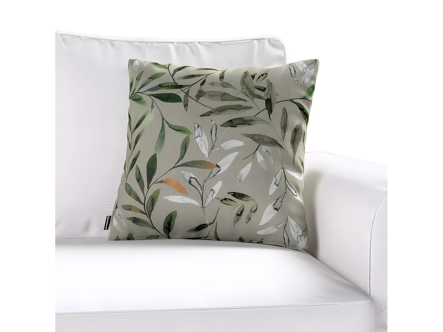 KISSENHÜLLE Eden grau und grün, 50x50 cm