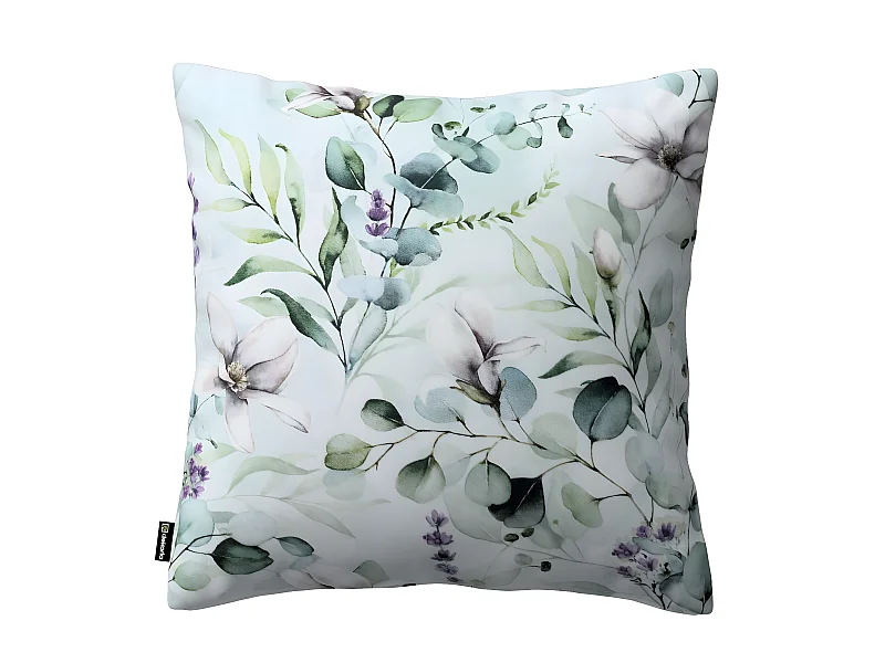 KISSENHÜLLE FLOWERS grün, 43x43 cm