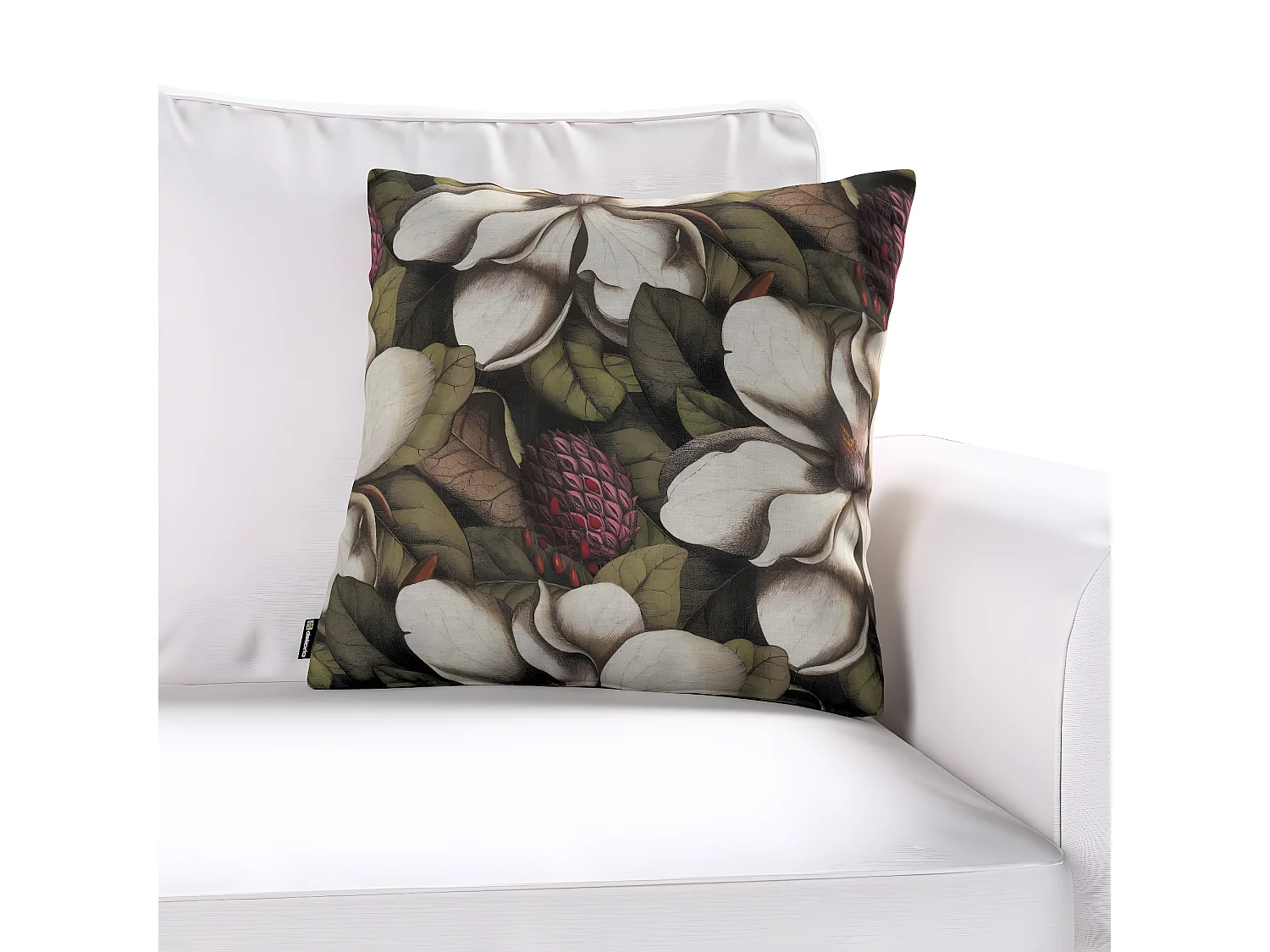 KISSENHÜLLE Eden grün und beige, 43x43cm