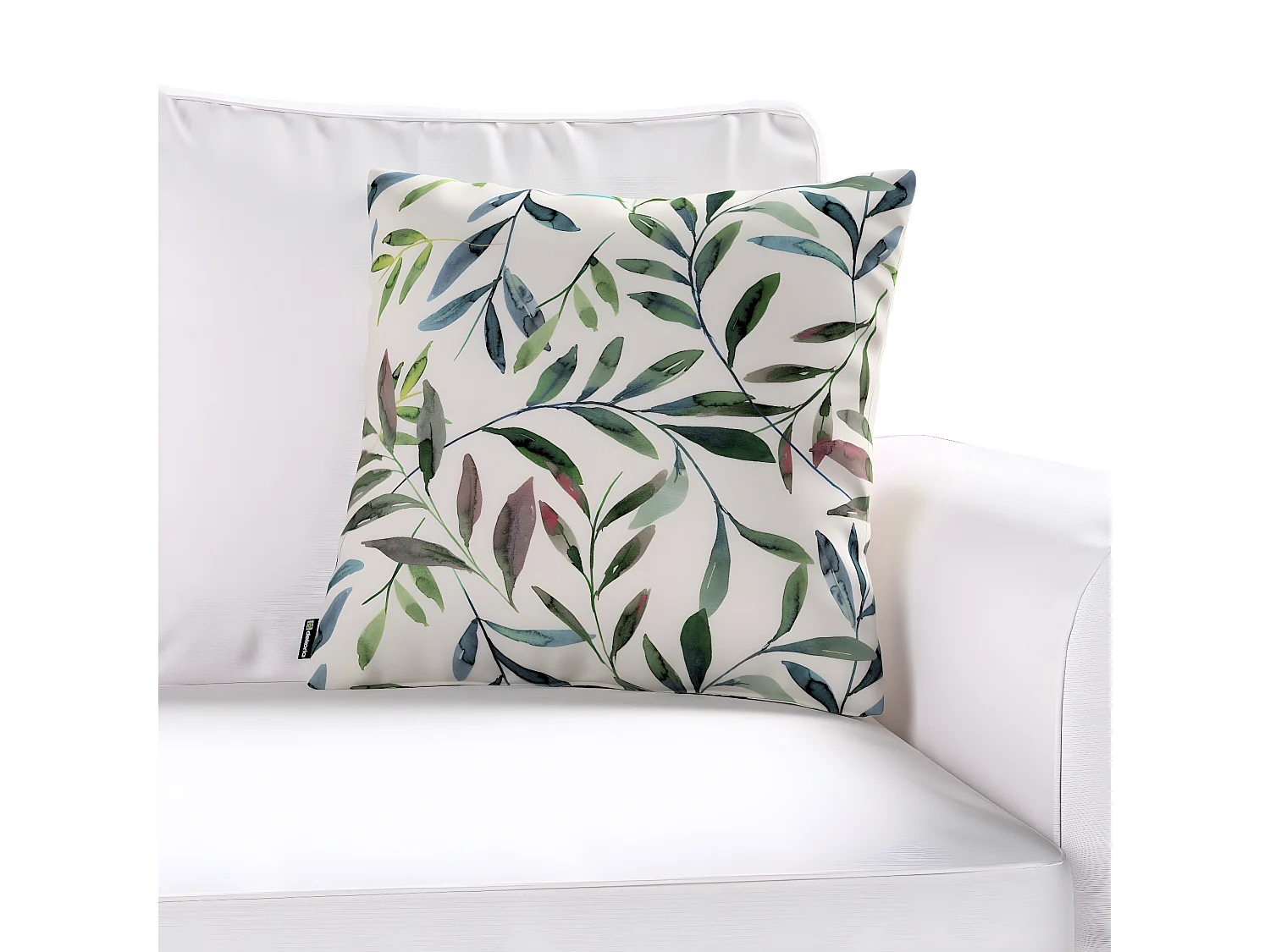 KISSENHÜLLE Eden weiß und grün, 43x43cm
