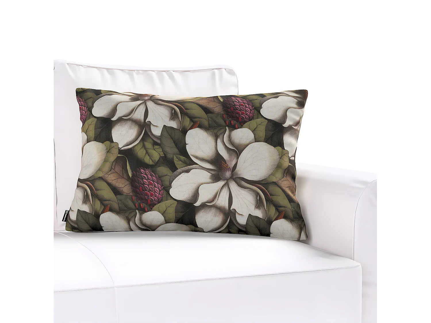 KISSENHÜLLE Eden grün und beige, 60x40cm