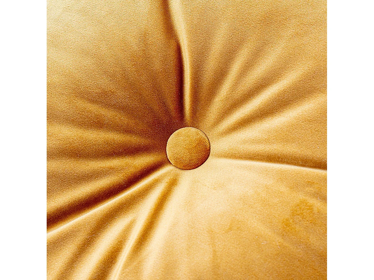 KISSEN Velvet rund, honiggelb, 37cm