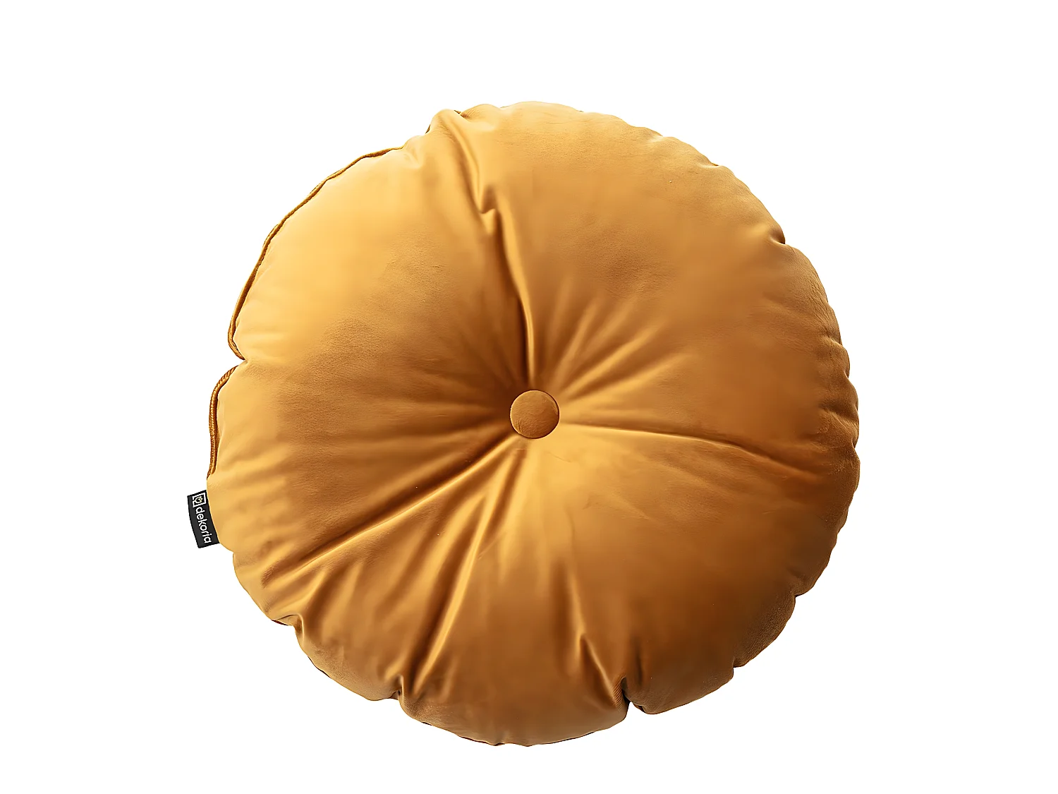 KISSEN Velvet rund, honiggelb, 37cm