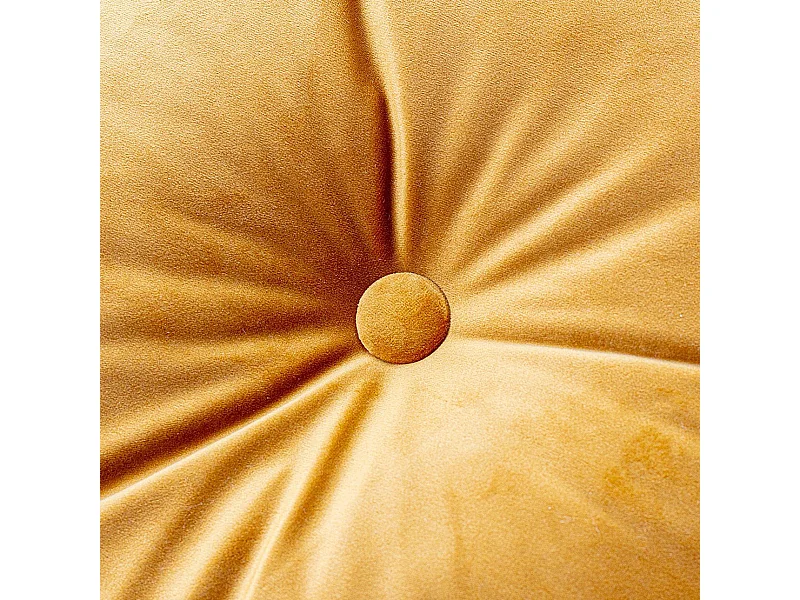 KISSEN Velvet rund, honiggelb, 37cm