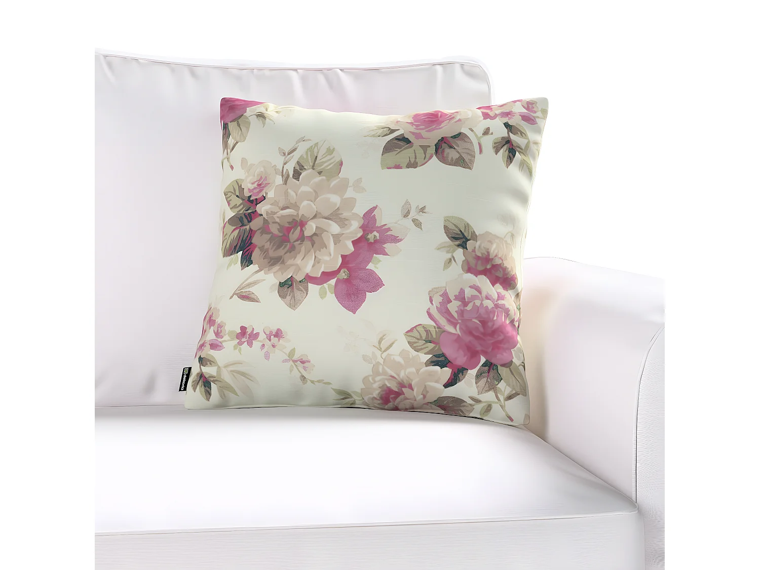 KISSENHÜLLE Mirella beige und rosa, 50x50cm