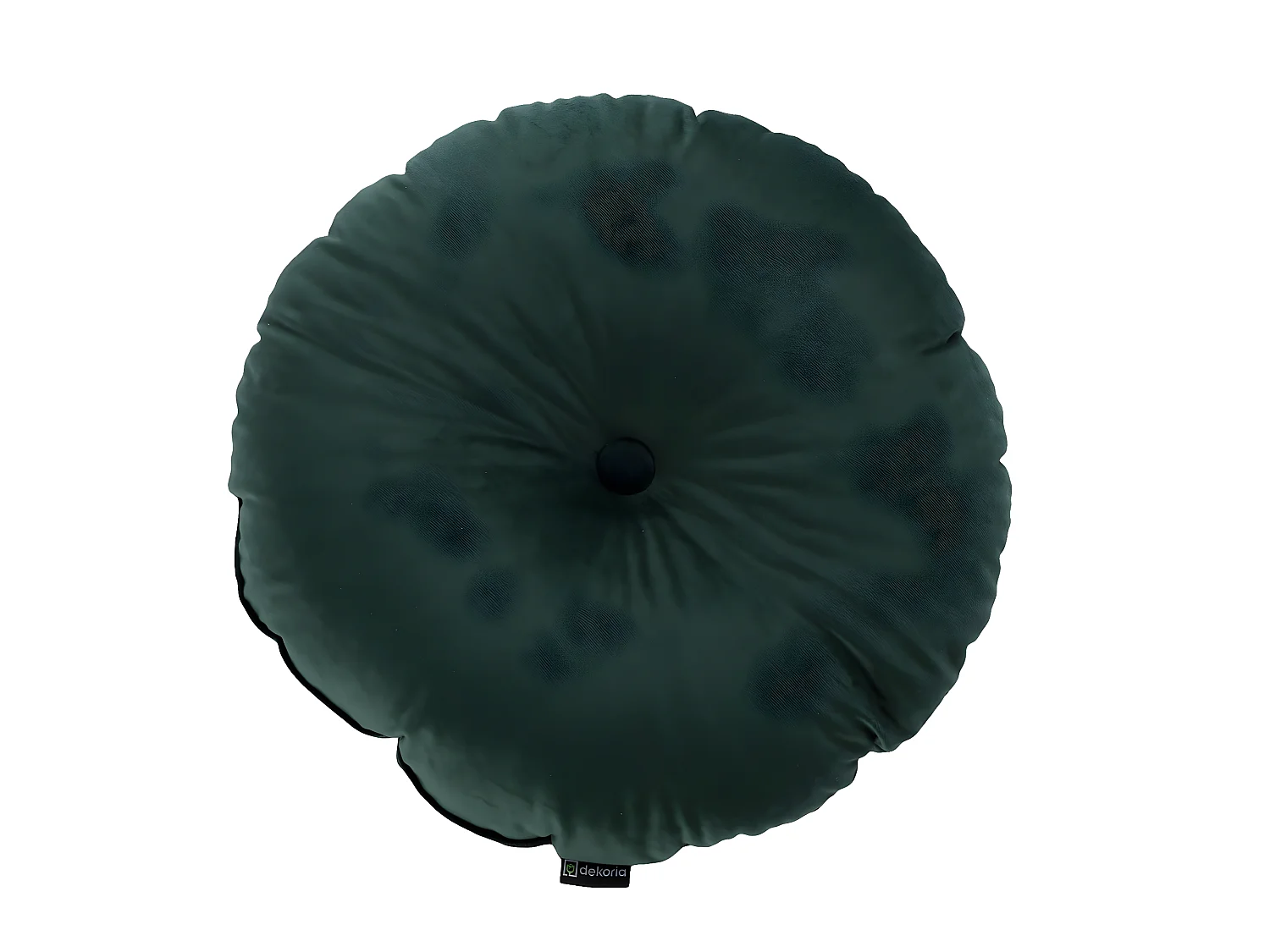 KISSEN Velvet rund, dunkelgrün, 37cm