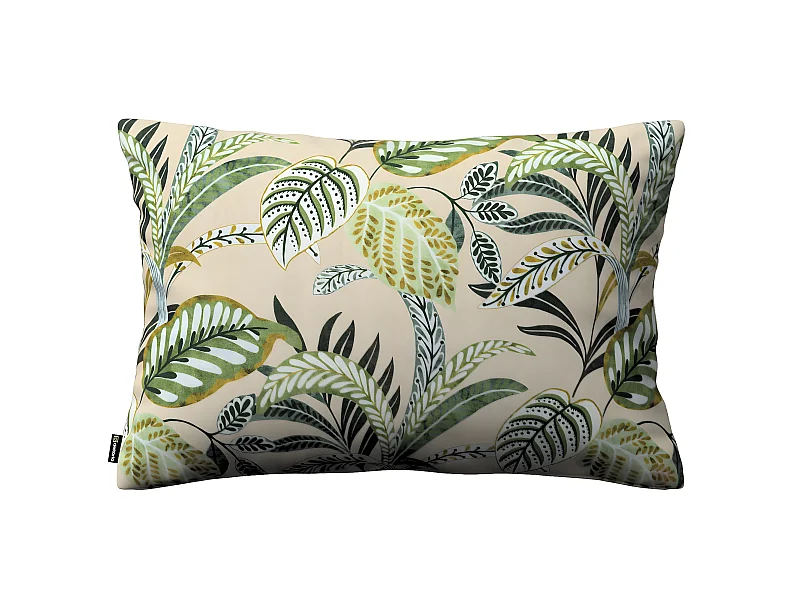 KISSENHÜLLE Tropical Island grün und beige, 60x40cm