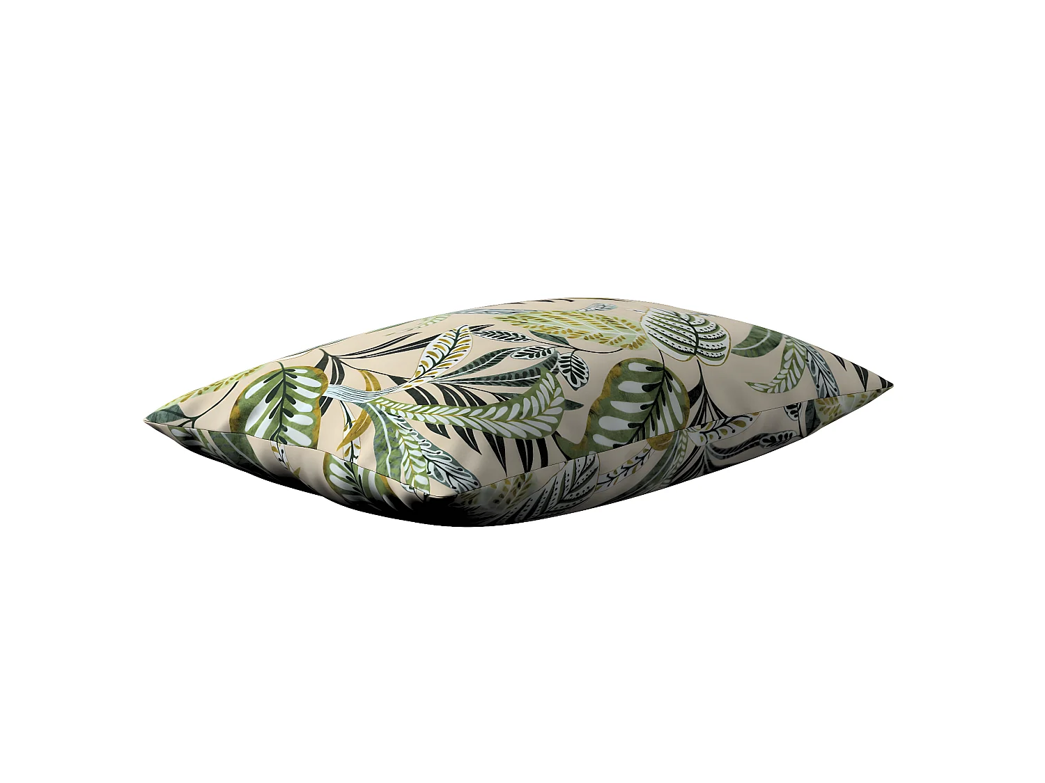 KISSENHÜLLE Tropical Island grün und beige, 60x40cm