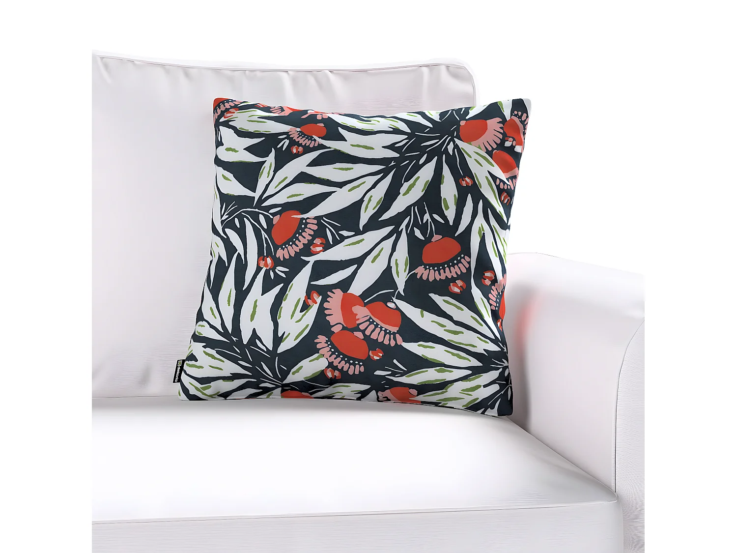 KISSENHÜLLE Eden blau und weiß, 43x43cm