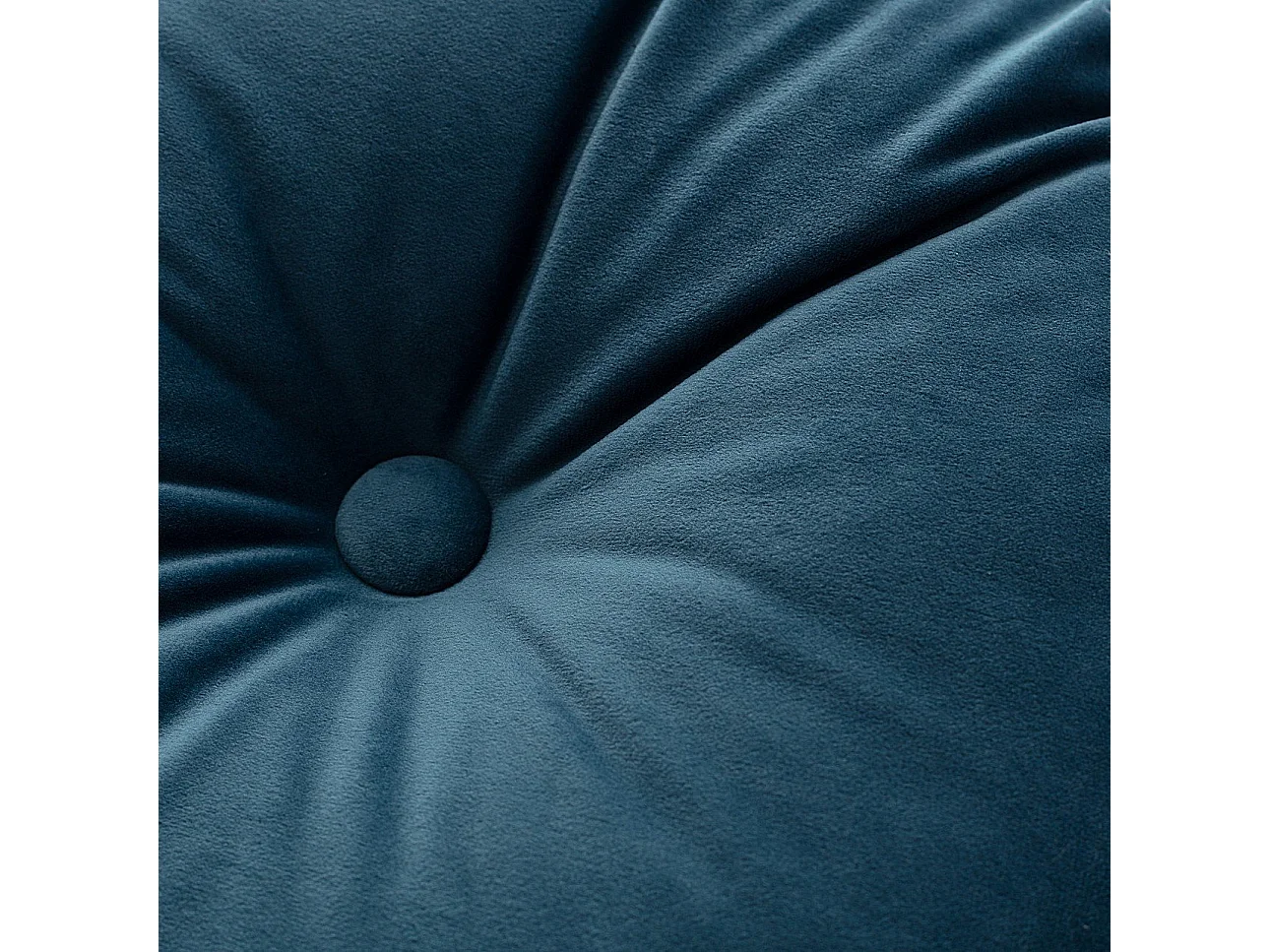 KISSEN Velvet rund, blau, 37cm