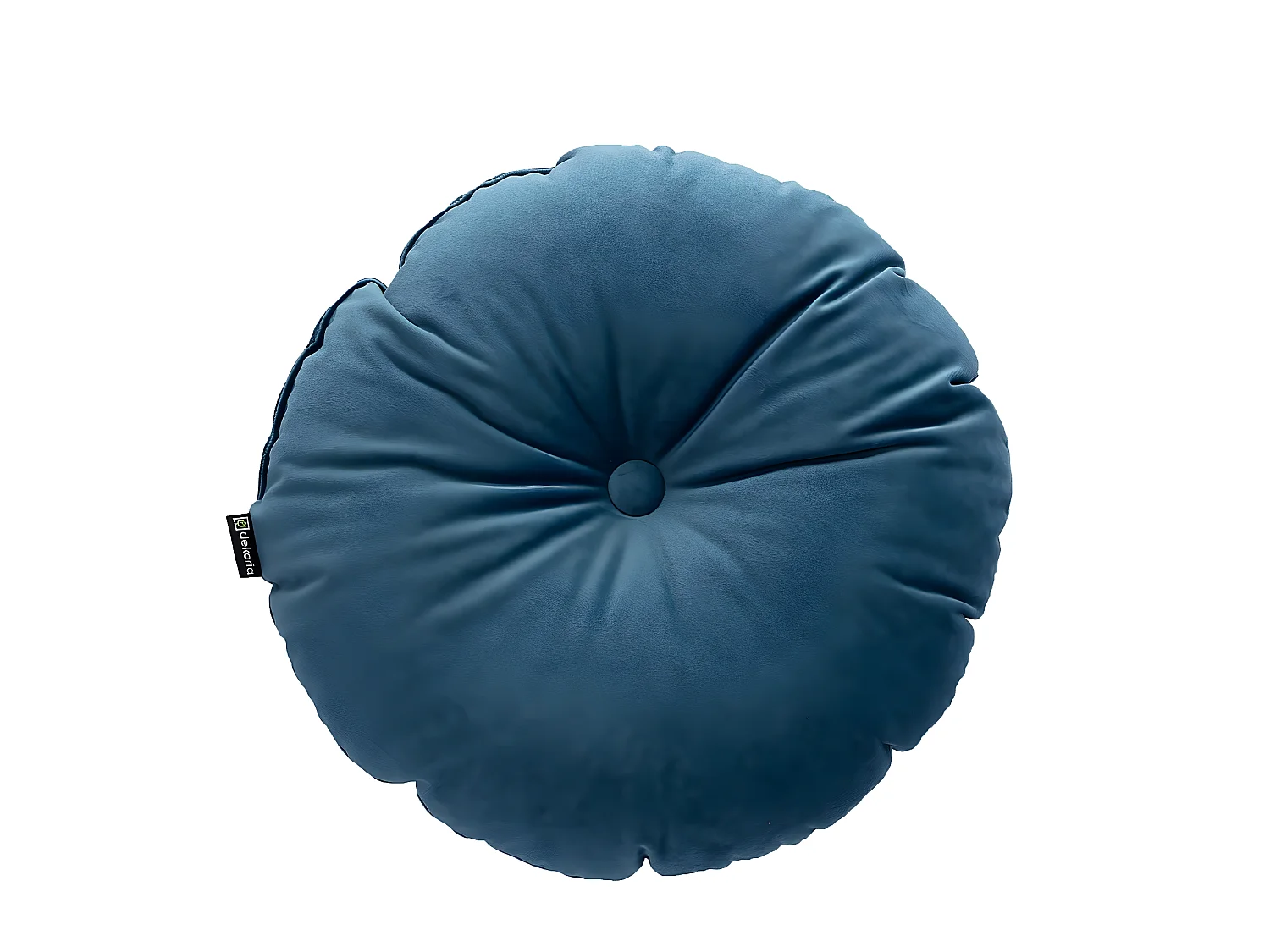 KISSEN Velvet rund, blau, 37cm