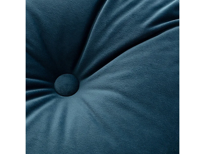 KISSEN Velvet rund, blau, 37cm