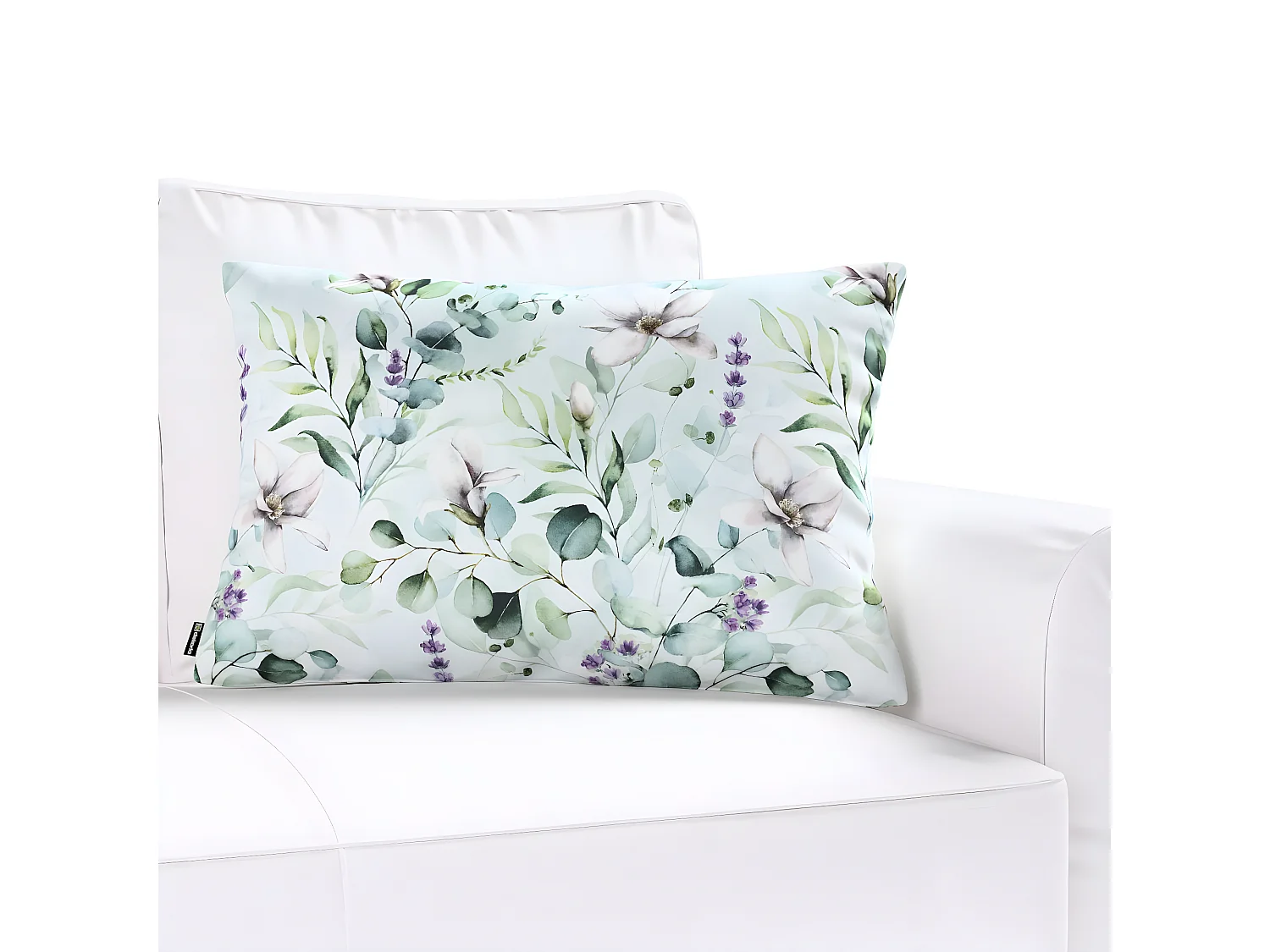 KISSENHÜLLE FLOWERS grün, 60x40 cm