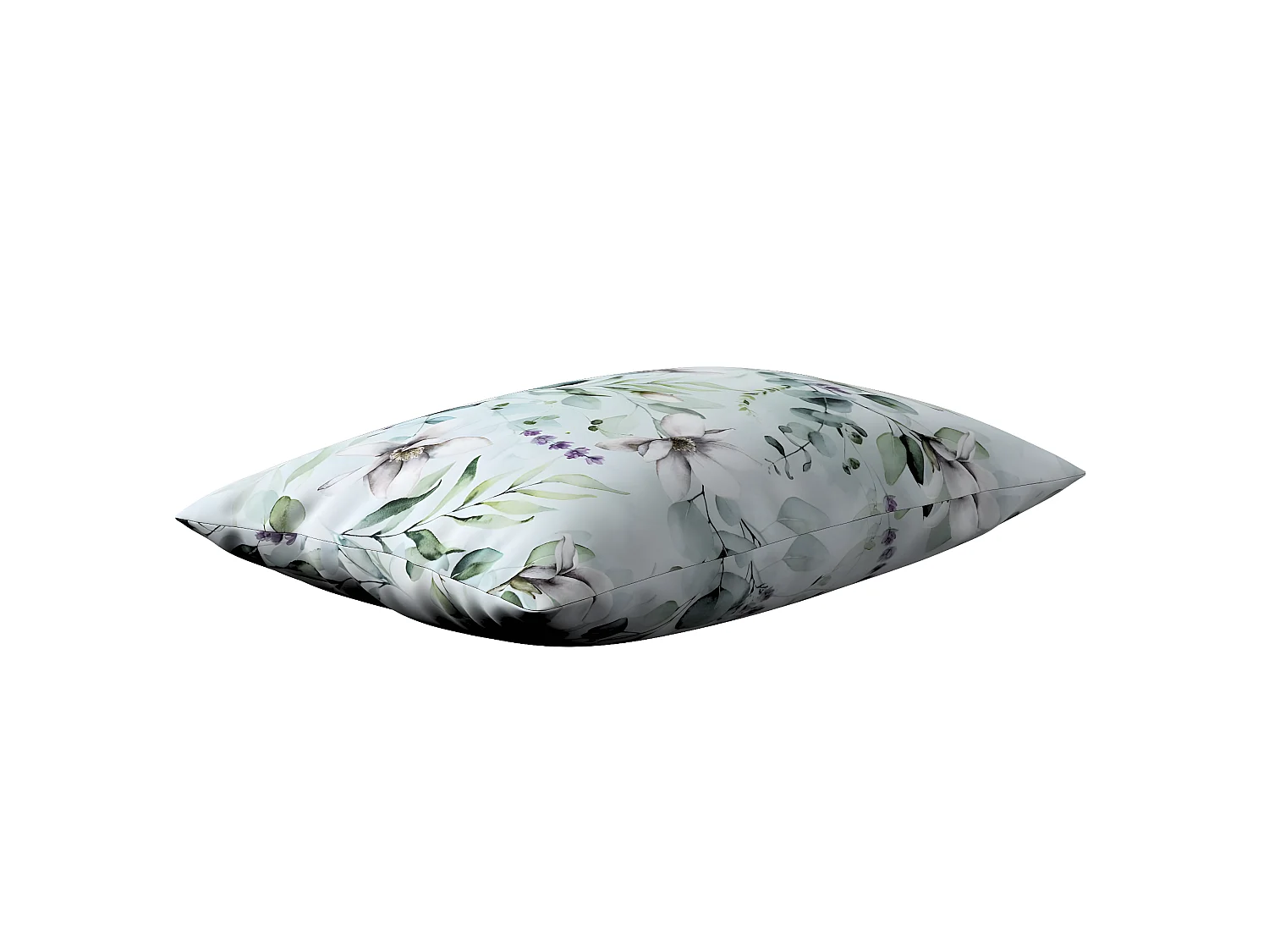 KISSENHÜLLE FLOWERS grün, 60x40 cm