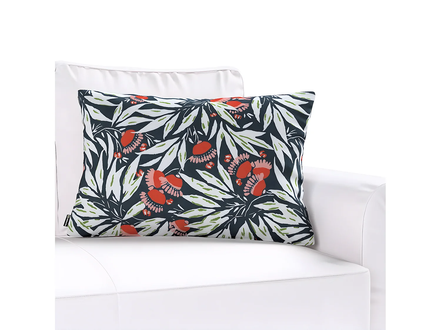 KISSENHÜLLE Eden blau und weiß, 60x40cm