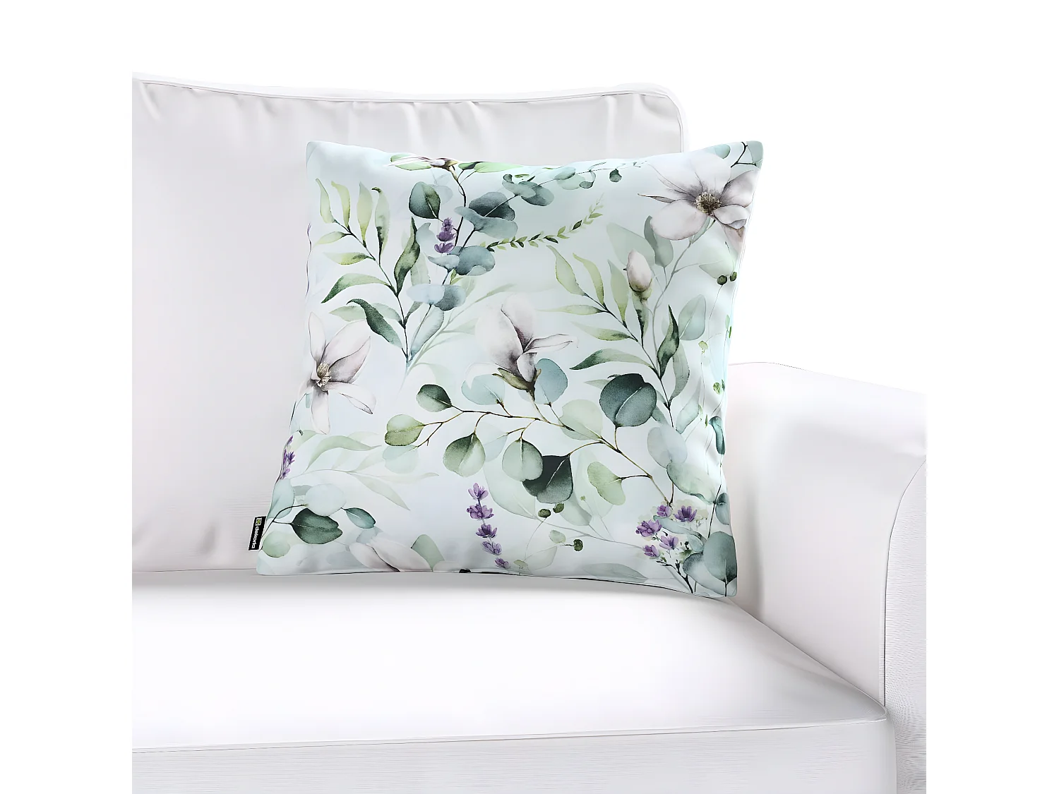 KISSENHÜLLE FLOWERS grün, 50x50 cm