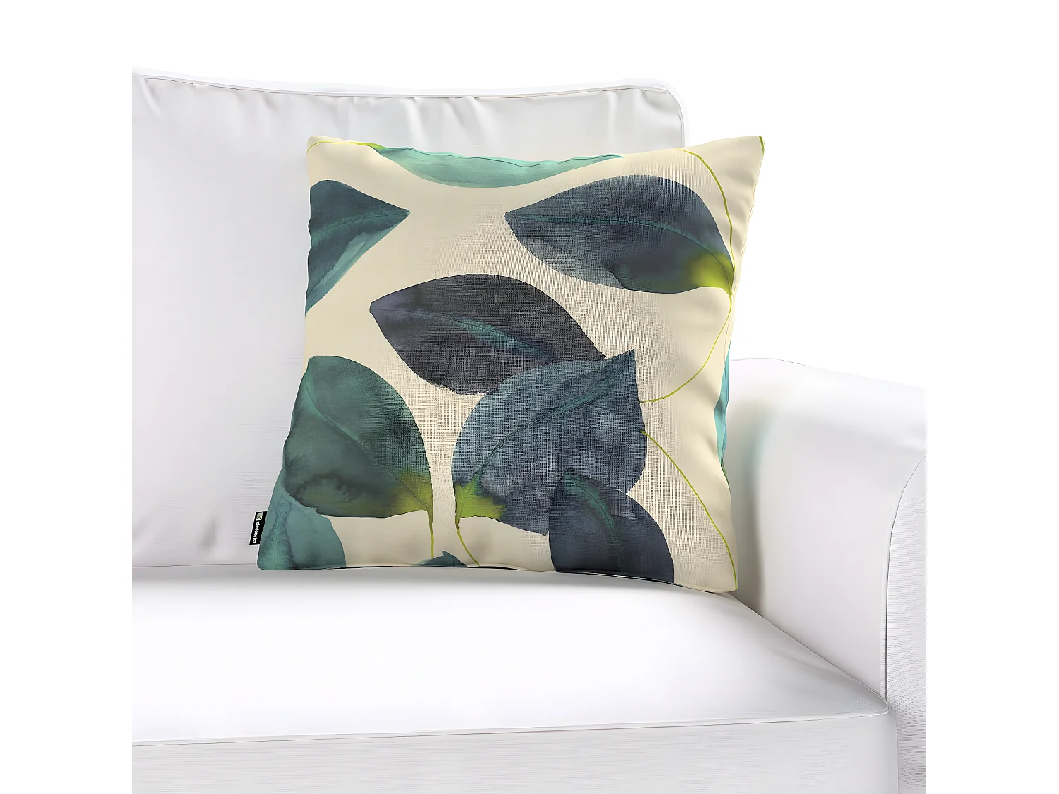 KISSENHÜLLE Abigail grün und beige, 50x50 cm