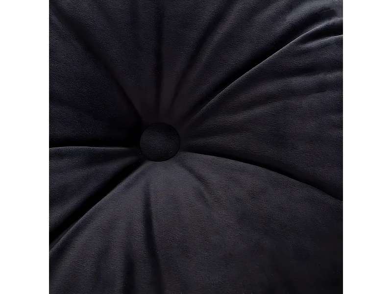 KISSEN Velvet rund, schwarz, 37cm