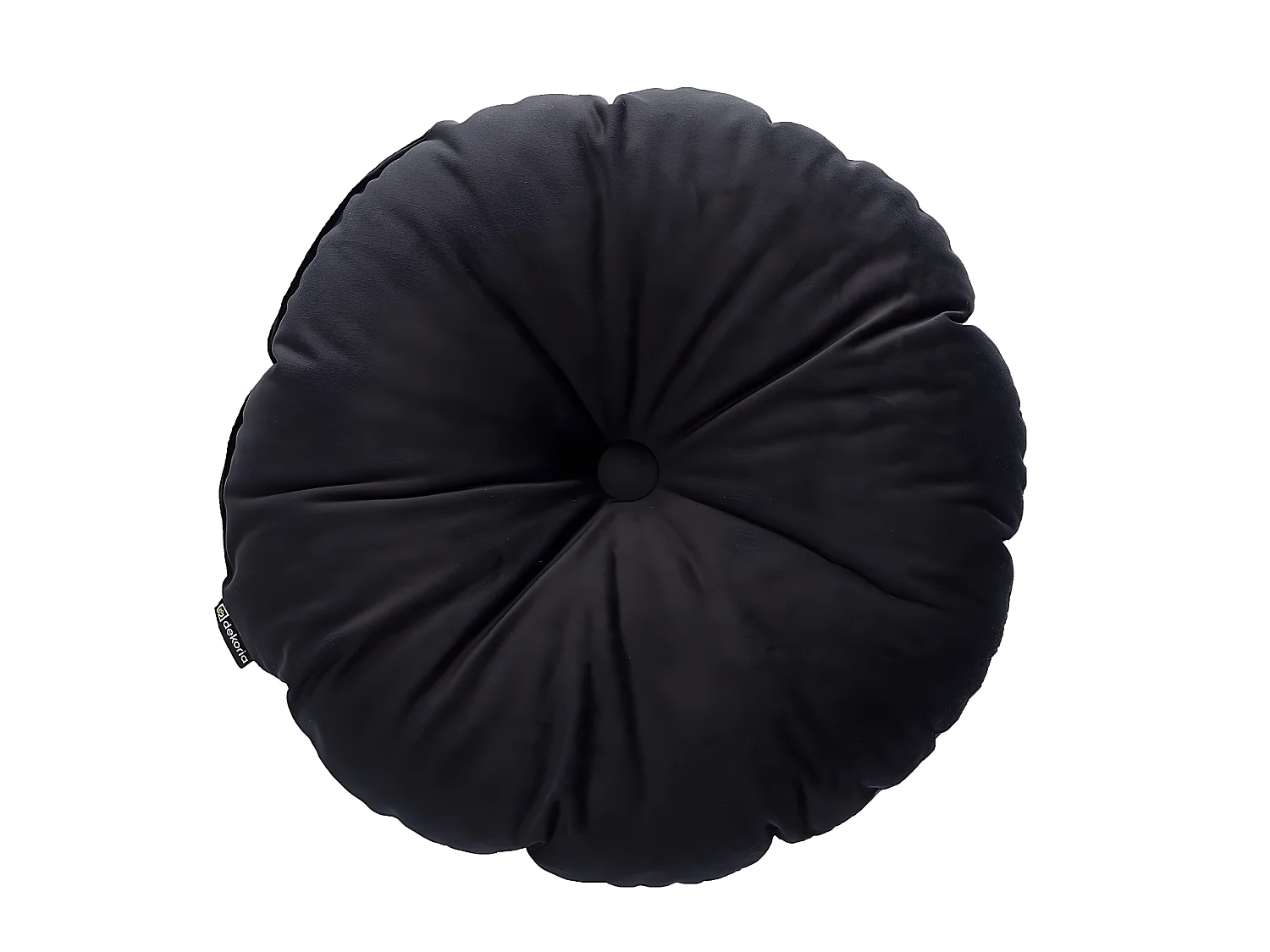 KISSEN Velvet rund, schwarz, 37cm