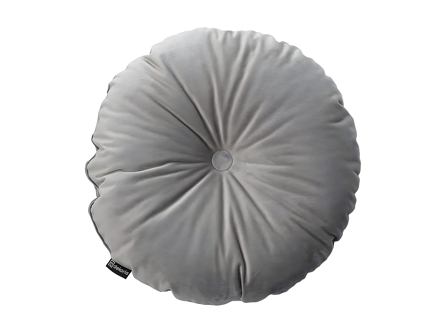 KISSEN Velvet rund, grau, 37cm