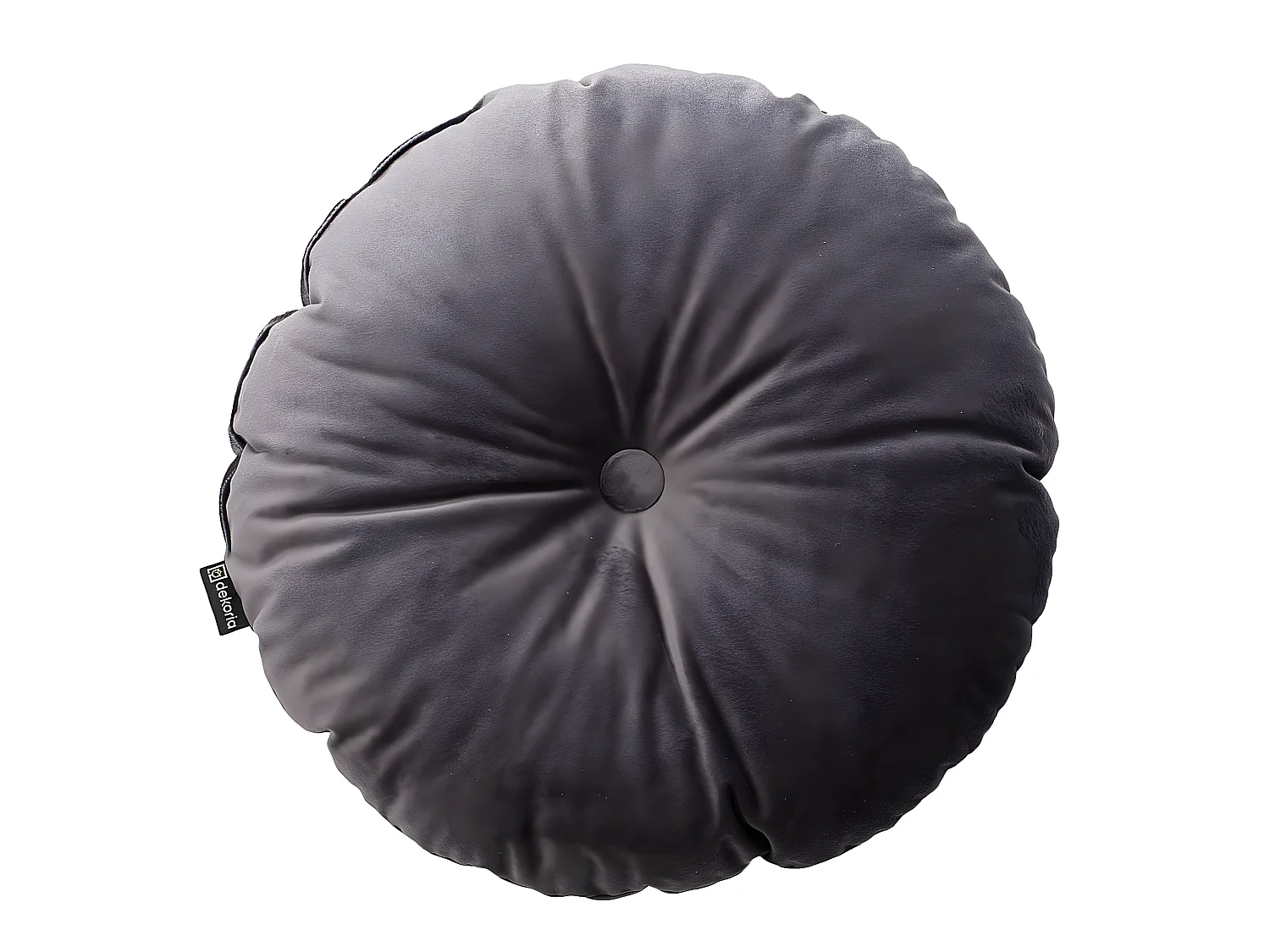 KISSEN Velvet rund, anthrazit, 37cm