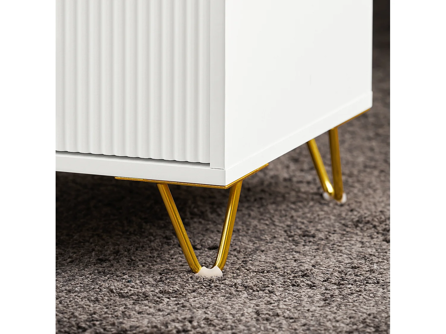 SoBuy Table de Chevet avec 3 Tiroirs Table de Nuit Bout de Canapé Table d'appoint pour Salon, Chambre, Bureau, Blanc, L40xH63xP40 cm, FBT115-L-W