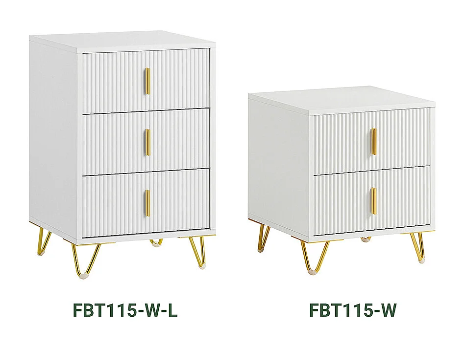 SoBuy Table de Chevet avec 3 Tiroirs Table de Nuit Bout de Canapé Table d'appoint pour Salon, Chambre, Bureau, Blanc, L40xH63xP40 cm, FBT115-L-W